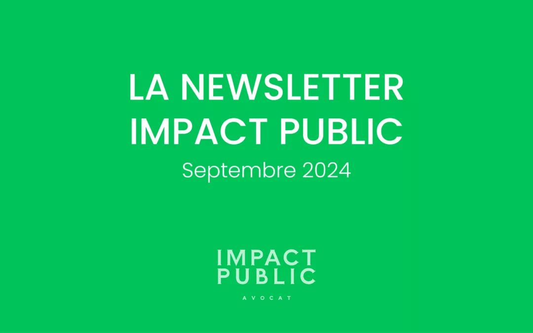 Actualités juridiques – Septembre 2024